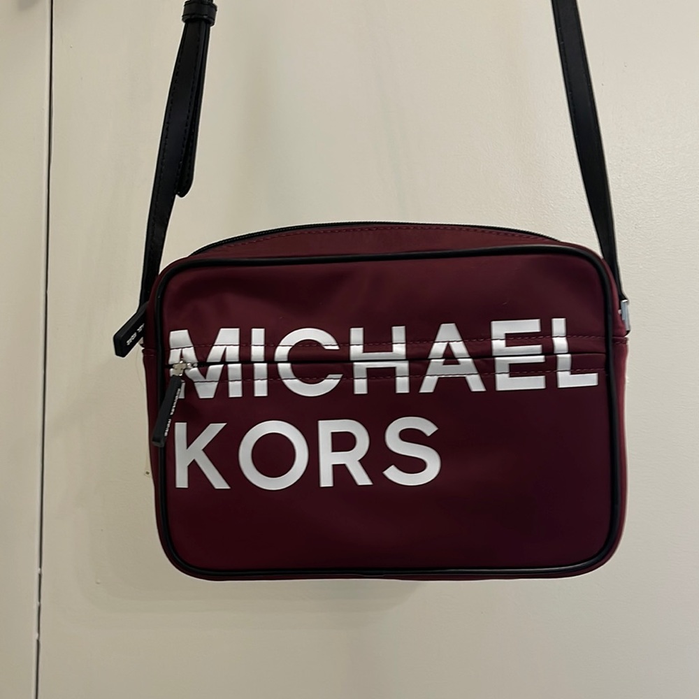 Michael Kors Sport Lg DK BERRY Crossbody New
